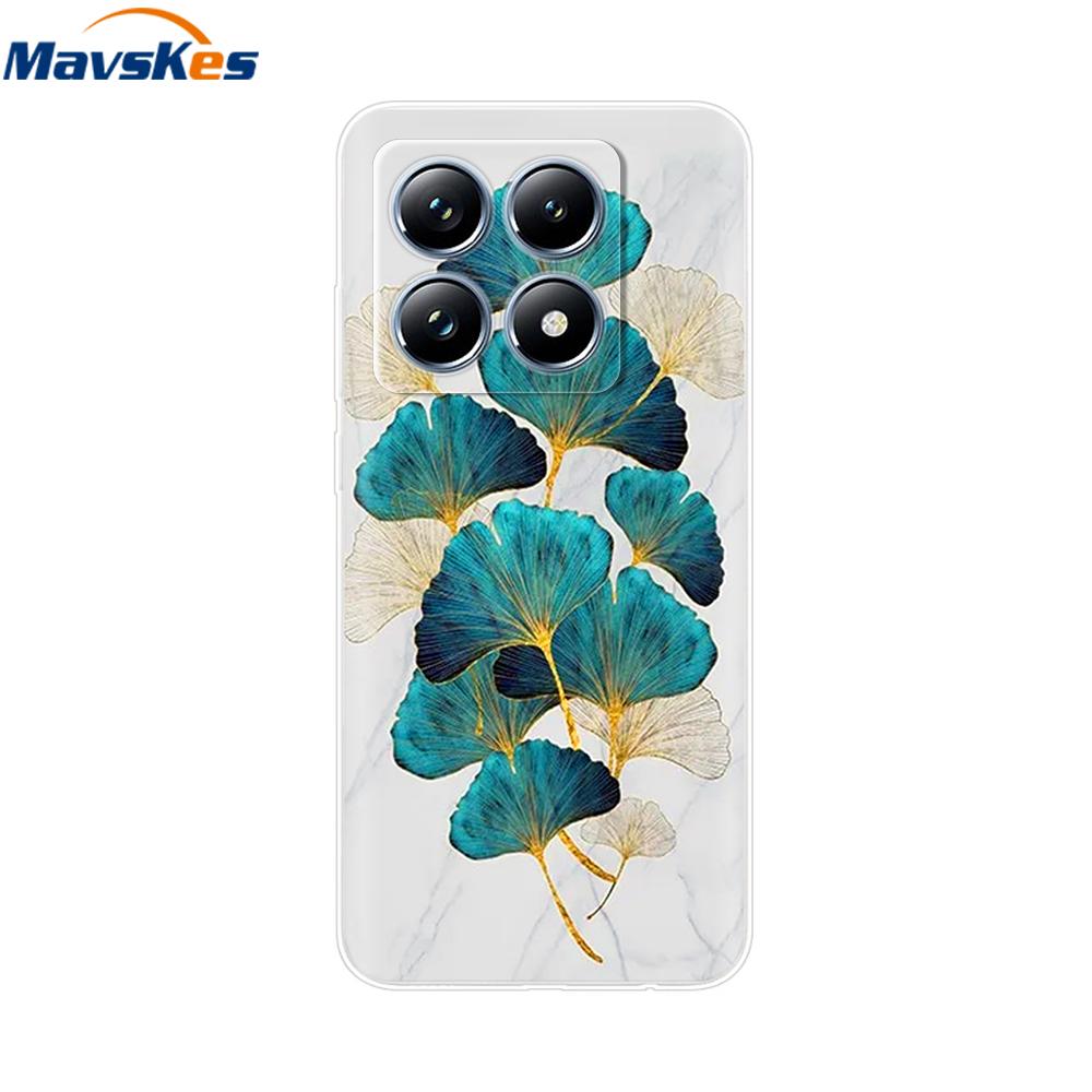 For Xiaomi 14T 5G Case Cute Soft Transparent TPU Painted Silicone Cover For Xiaomi 14T Pro 5G 2024 Mi14T Phone Cases Coque Funda