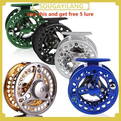 2+1BB Aluminum Fly Fishing Reel Full Metal Casting CNC Machine Cut Fly Fishing Wheel (Size 5/6)