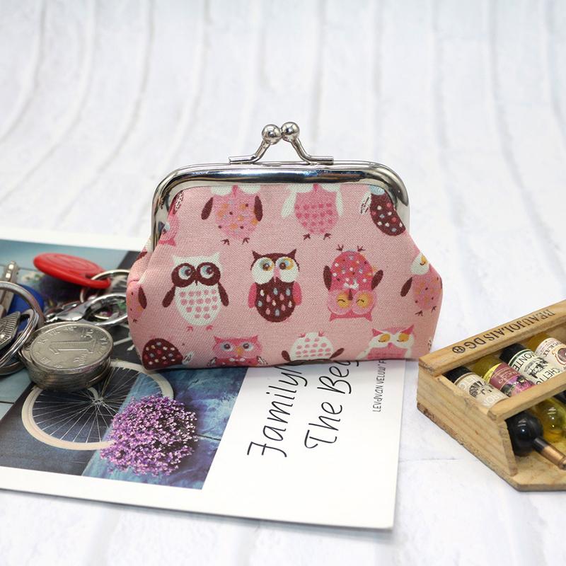 Cute Cartoon Printed Owl Coin Purse Wallet Hasp Pocket Money Purse Wedding Candy Bag