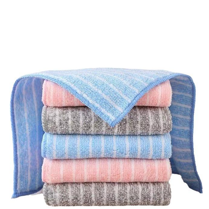 Overlock Gestreiftes Saugfähiges Geschirrtuch - Fussel-Frei, Ölentfernung & Küchen-Dekontaminationslappen