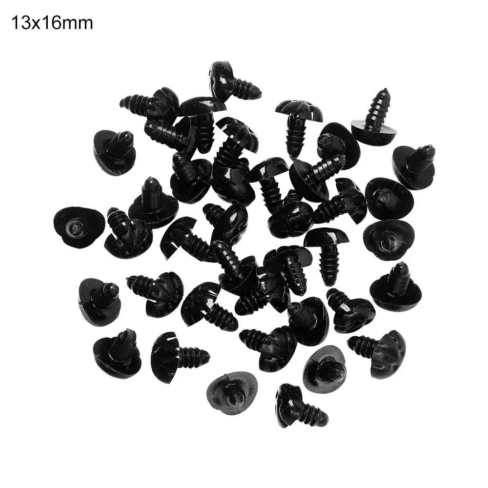 40Pcs Black Plastic Safety Noses For Teddy Bear Doll Animal Puppet Crafts Children DIY Doll toys Accessories Dog Puppy Nose