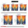 2pcs,2D Plane Printing Print Curtains Christmas Tree Gifts Snowfall (2) Polyester Easy Install (without Rod) Room Decor Perfect
