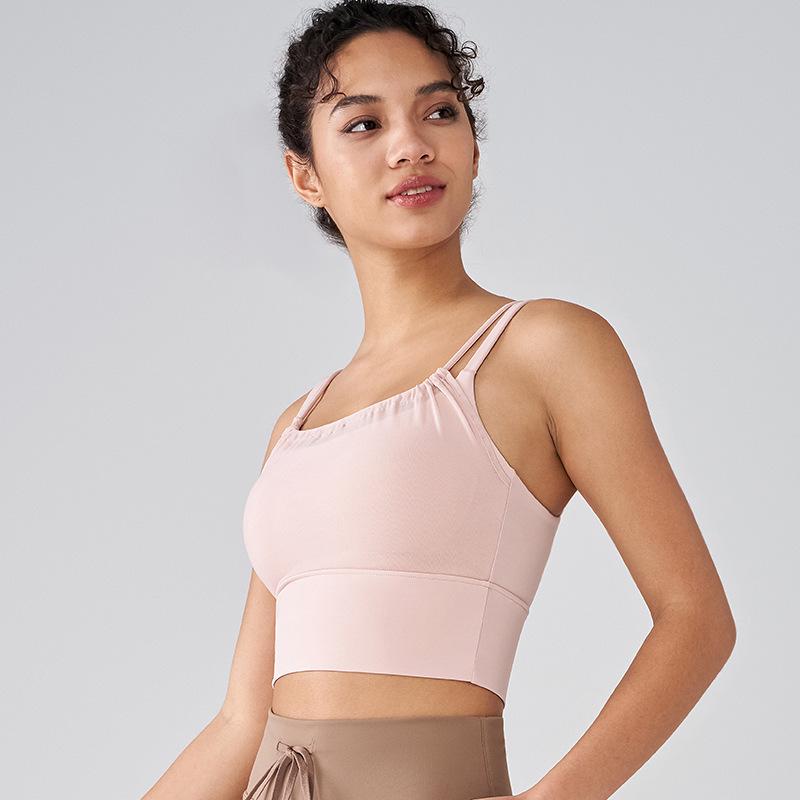 

Женский сетчатый спортивный бюстгальтер-топ из двух частей с фиксированной нагрудной подушечкой - Сексуальный топ для йоги и бега Medium