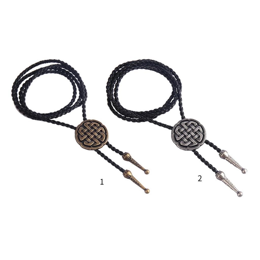 Western Bolo Tie Necklace Celtic Knot Bolo Tie Moranse Bolo Tie Western Necklace Cowboy Leathers Necktie Cowboy Bolo Tie