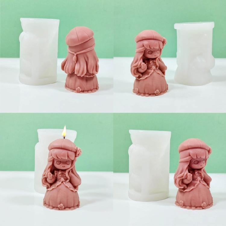 3D Girl Silicone Candle Mold DIY Aromatherapy Gypsum Crystal Epoxy Resin Molds