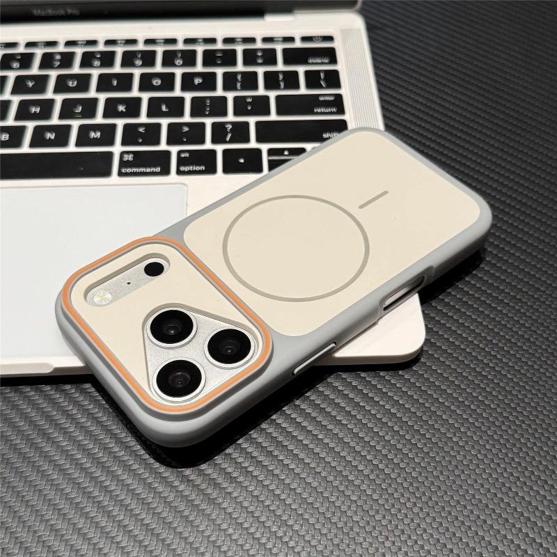 Phantom Color Blocking Magnetic Suction Suitable for Skin Feel Phone Case Apple All Inclusive High-end Feel iPhone 17 серый