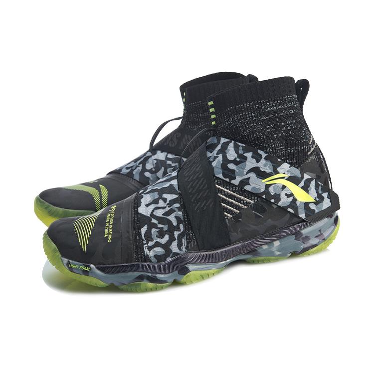 Li Ning Ranger Textile, Synthetic Leather, TPU Cushioning Slip Resistant Abrasion Resistant High top Training Shoes AYAP015-6