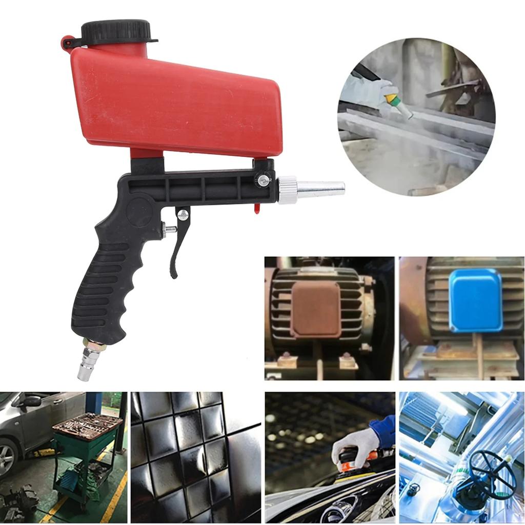 Gun Small Handheld Sand  Machine Blasting Tool 90PSI Handheld Air Gun Handheld Sandblasting Gun Pneumatic Sandblasting Tools