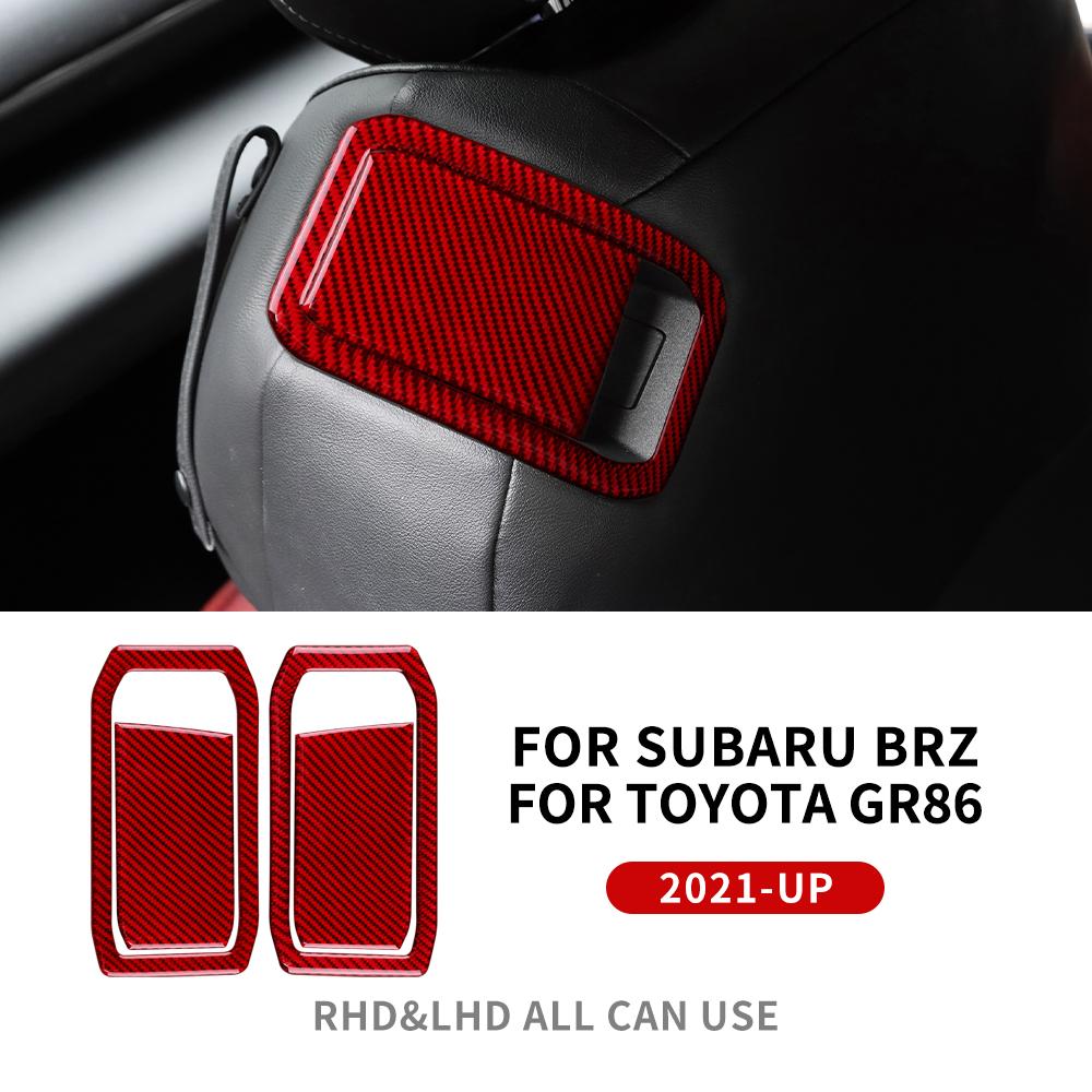 Real Soft Carbon Fiber For Subaru BRZ Toyota GR86 2025 2025 2025 2025 RHD LHD Car Seat Rear Handle Sticker Interior Accessories