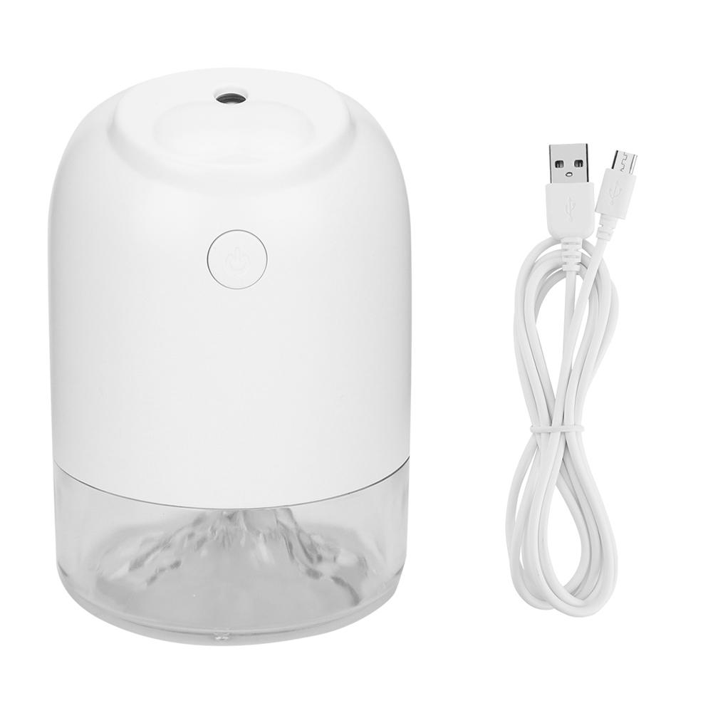 USB Mini Desktop Timing Humidifier Car Office Air Purifier Atomizer with LED Lights (White)