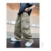 Boys Casual Loose Straight Wide Leg Thin Cargo Long Pants For Kids