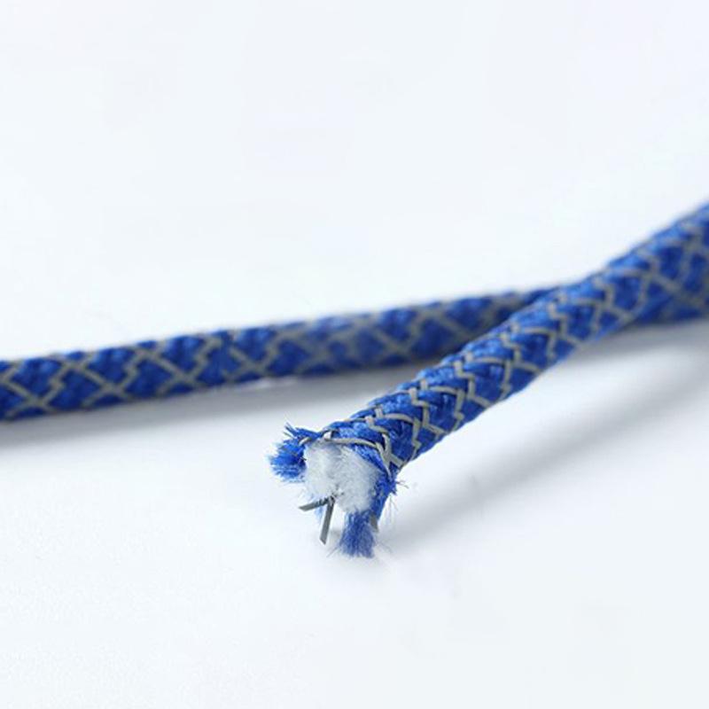 1 Pair 120CM Reflective Sports Shoelace Round Woven Rope Rhoelace Rtrong Light Shoelace Durable Polyester Shoelace Rope