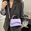 Small Size PU Leather Handbag Solid Color Crossbody Messenger Tote New Women's Shoulder Bag  Work