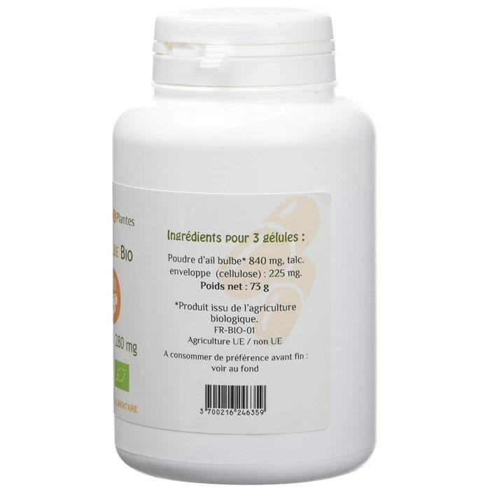 Herbes et plantes ail bio 200 gélules végétales 280 mg - hbailbiogelv200