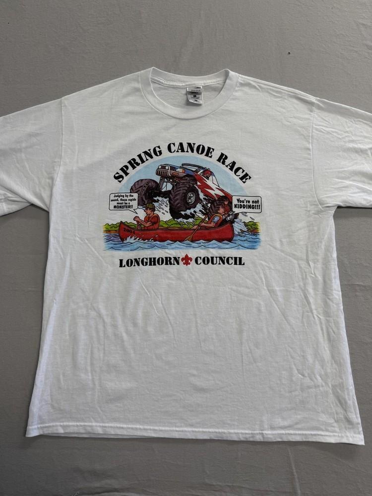 

Vintage Monster Truck Art T-shirt 2004 Spring Canoe Race XL Unisex T-Shirt XXXXL
