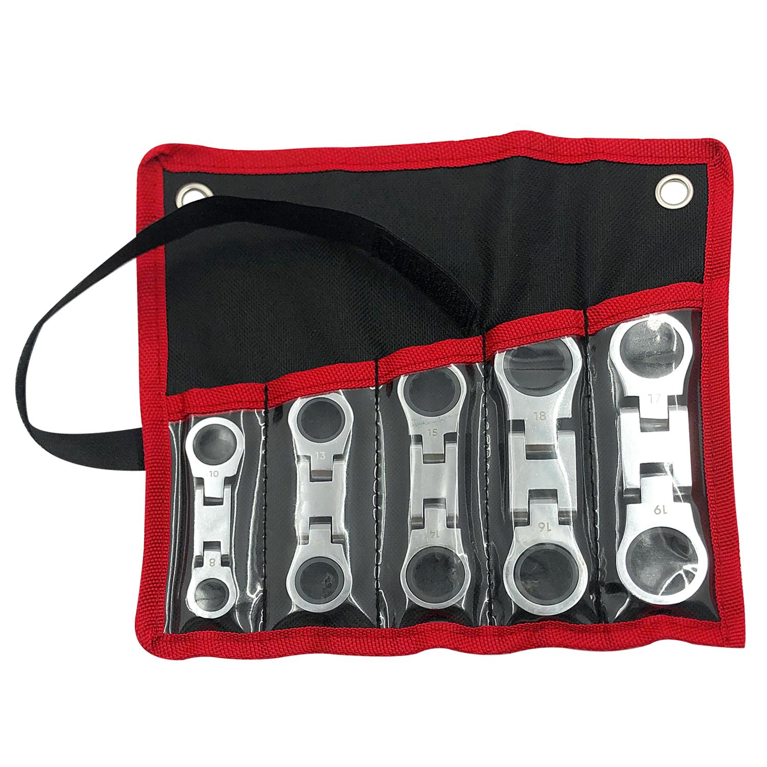 

5Pcs Mini Double Ended Ratchet Wrench Metric Set Adjustable Rotary Torque Wrench 72 Tooth Toughbuilt Plum Blossom Spanner Tools