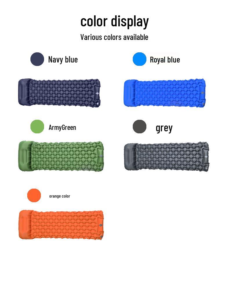 Ultralight Portable TPU Inflatable Camping Pad - Moisture-Proof, Single/Double, Foot-Press Design