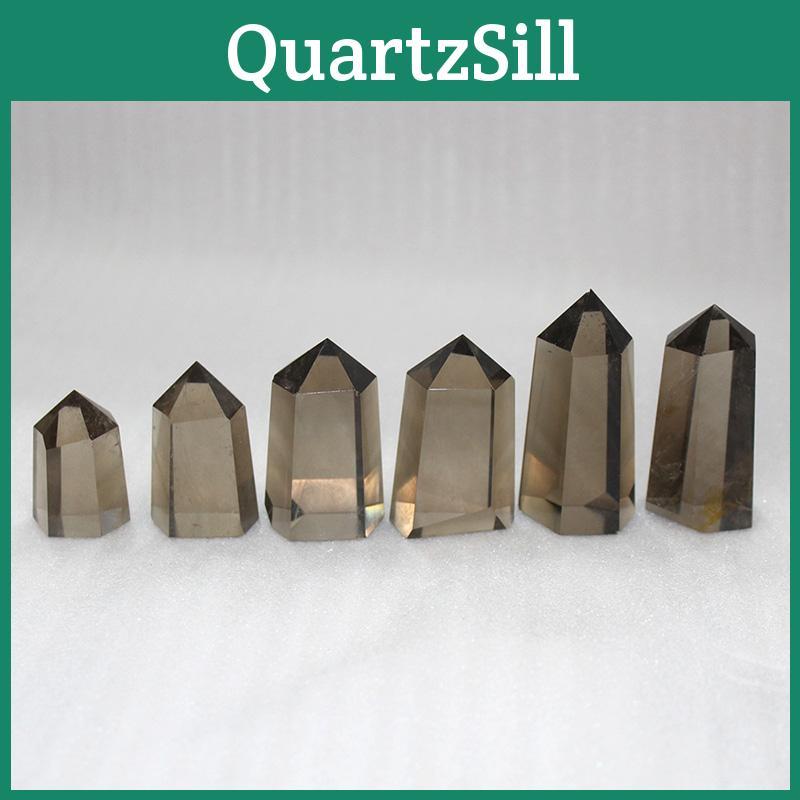 Unique Natural Smokey Citrine Quartz Obelisk Crystal Wand Point For Stylish Home Decor And Healing Gift
