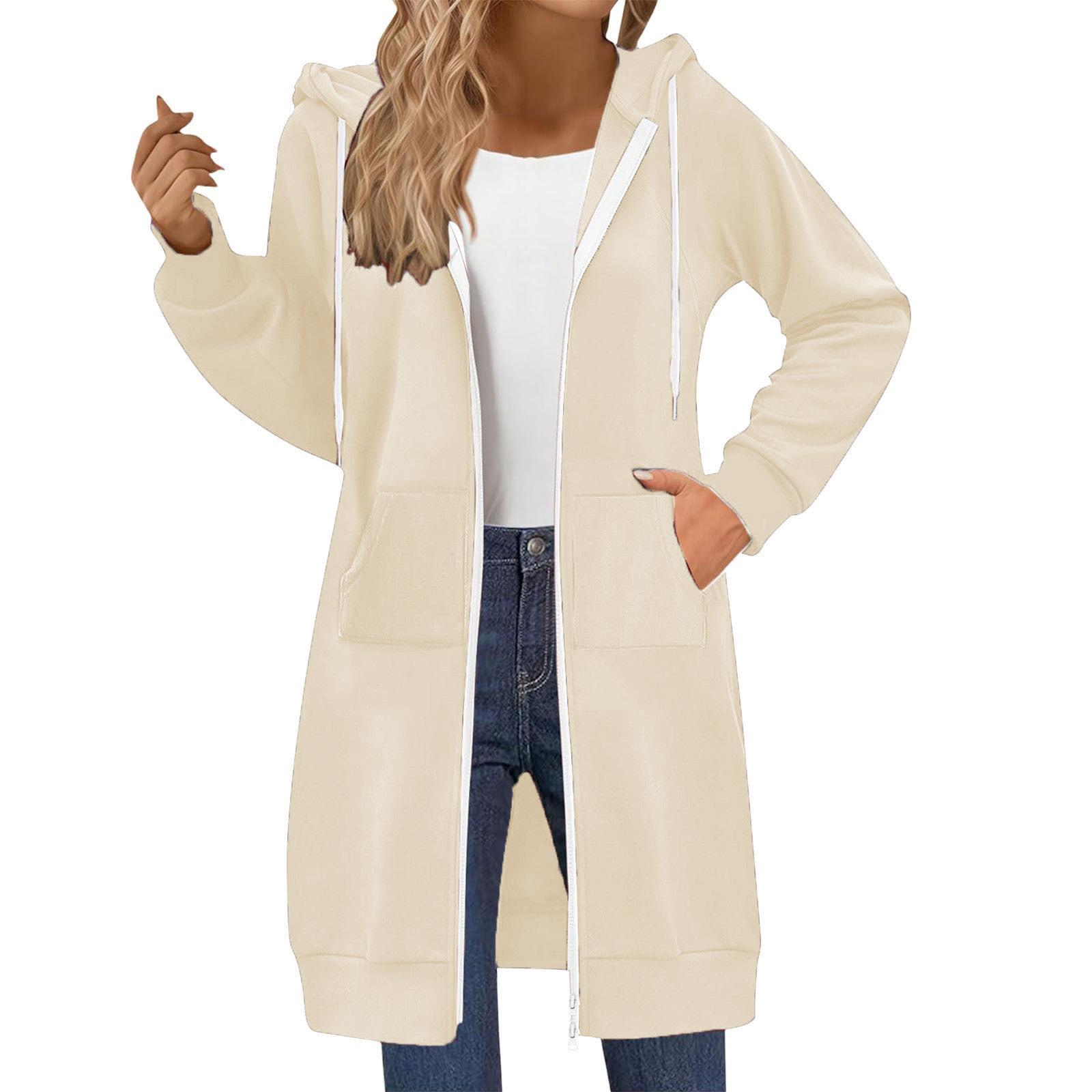 

Women s Green Long Hooded Zip Front Jacket with White Contrast Trim XXXL абрикосовий