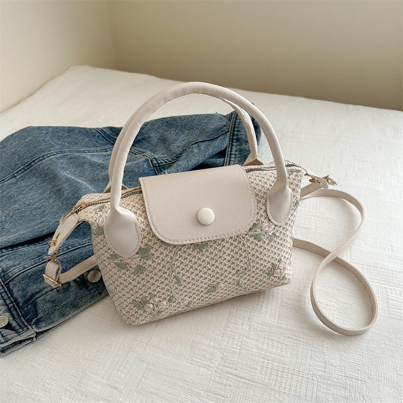 Women's New Beautiful Crossbody Beach Bag with Woven Straw Woven Bag with High Appearance and Outdoor Vacation Bag