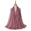 Pearl Rhinestone Chiffon Scarf Hijab For Women Muslim Headwrap Solid Shawls Headband Foulard Femme Muslim Hijab Turbans Headband