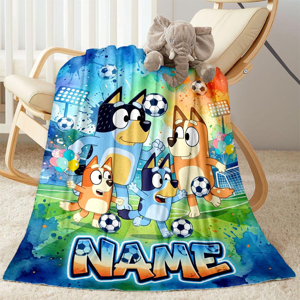 Soccer Fun Customize Text Blanket Multi-purpose Customizable Blanket Ultra-Soft Perfect for Chair Nap Home Decor Living Room Ideal for All Seasons