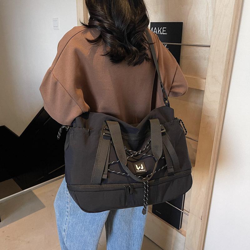 Large Capacity Travel Storage Bag Dry Wet Separation Can Be Used To Pull Rod Fitness Handbag Independent Shoe Storage Portable Crossbody Bag