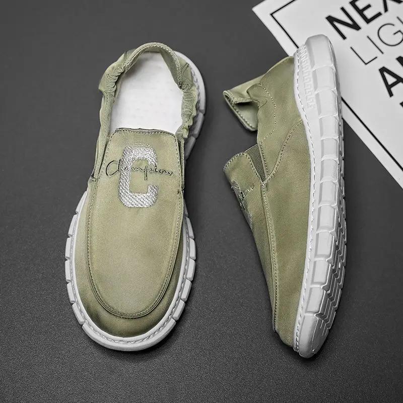 Fashion Vulcanize Shoes For Men Breathable Sneakers Man Canvas Comfortable Low Price Trends 2024 Cheap Clearance Korean Style Trend