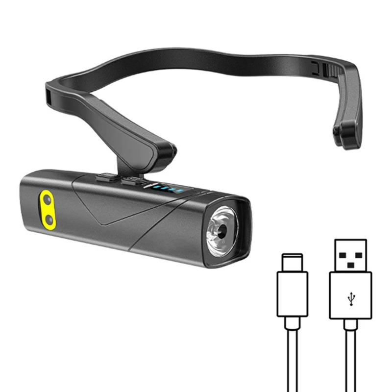 XPG LED Ear-Mounted Headlamp IPX4 Waterproof Motion Sensor Super Bright Headlight 5 Lighting Modes for Camping Mountain Climbing