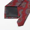 High-End Pattern Tie Men'S Printed Burgundy Imitation Silk Business Banquet Wedding Groom Hand Tie Cashew Fruit Hand Style