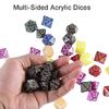 7 szt. Kości wielościenne Wzór Smoka Kości do gry planszowej Wielostronne Kości akrylowe do gry fabularnej Łatwe do odczytania