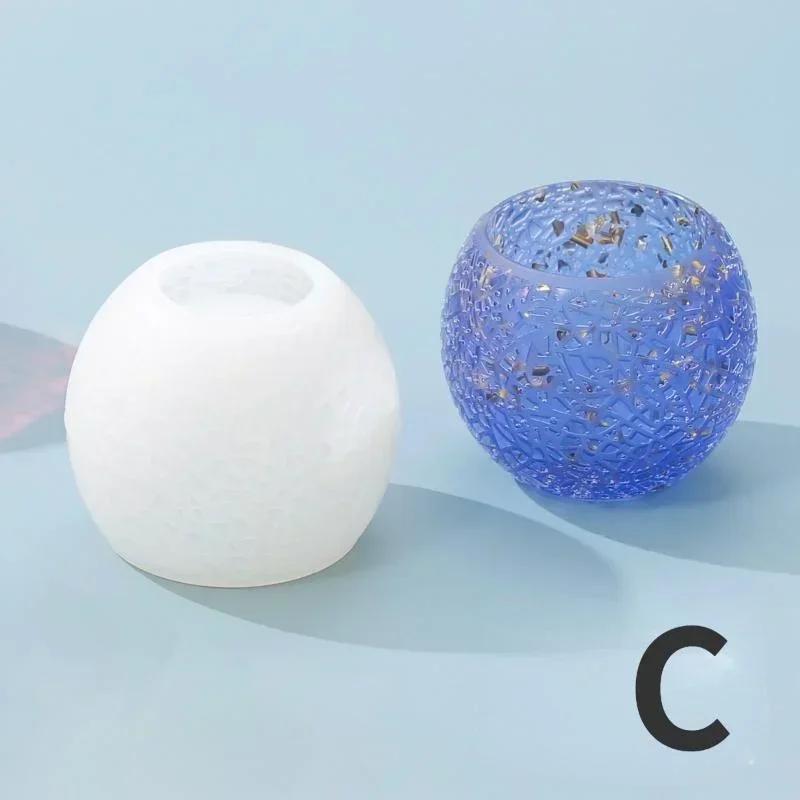 NEW DIY Succulents Flowerpot Silicone Mold Fish Making Plaster Resin Candle Jar Tank Craft Storage Box Casting Mold