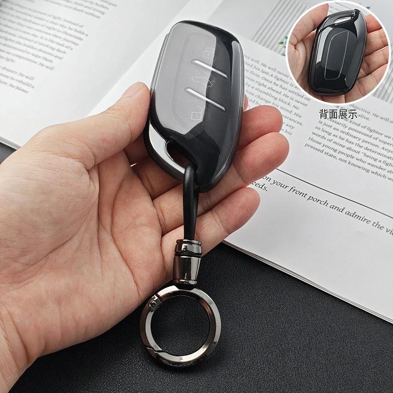 TPU Car Remote Case Transparent Key Cover Keychain for MG 4 2023 Mg4 Ev MG HS GT ZS EV ZX MG5 MG6 Roewe RX3 RX5 RX8 ERX5 I6 I5