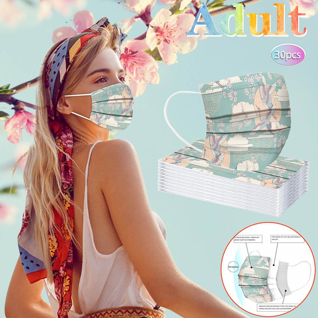 Adult Mask Disposable Face Mask Industrial 3Ply Ear Loop 10/20/30/40/50/100PCS