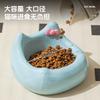 Ceramic Cat Food Basin Pet Bowl Ceramic Cat Bowl Neck Protection Diagonal Mouth Pet Food Basin Cute Overturned