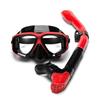 Anti-fog Diving Mask With Snorkel Set Tempered Glass Silicone Snorkeling Swimming