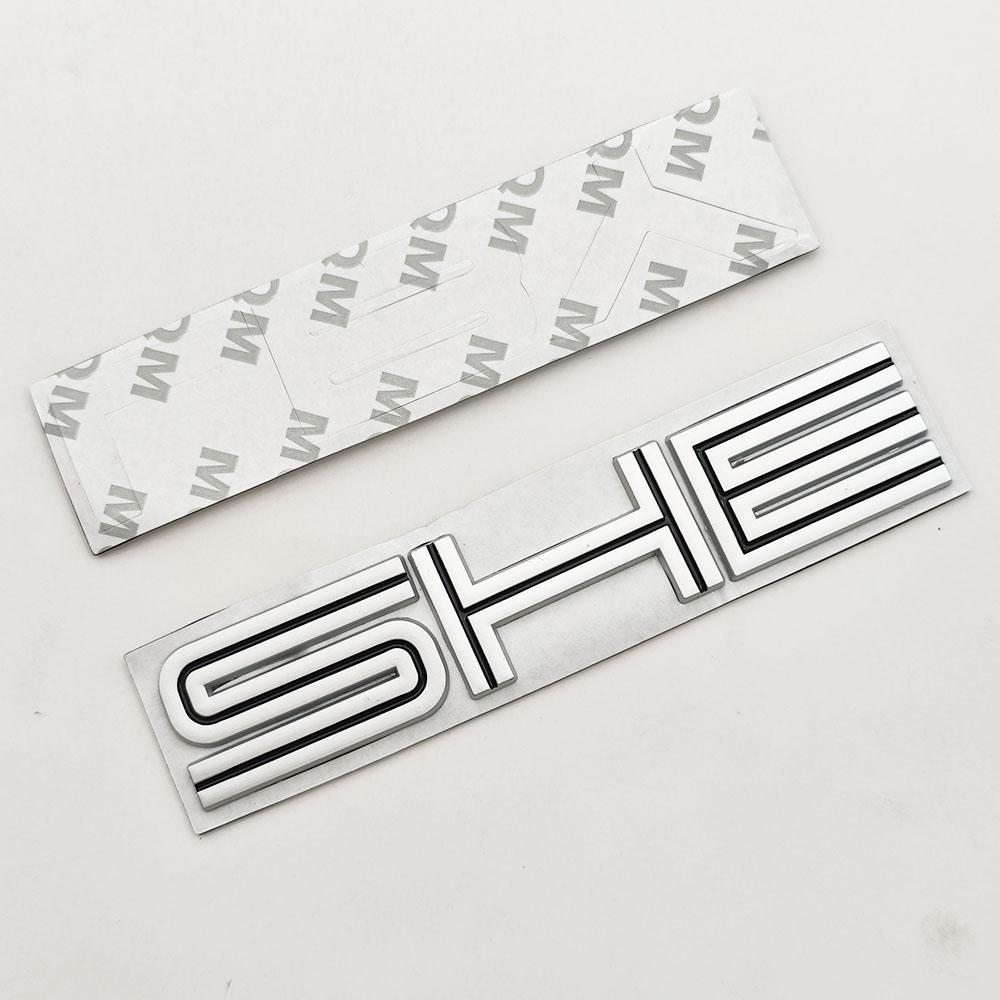 3D Metal Car Sticker Letters SHE LBY Logo Emblem Fender Door Rear Trunk Accessories