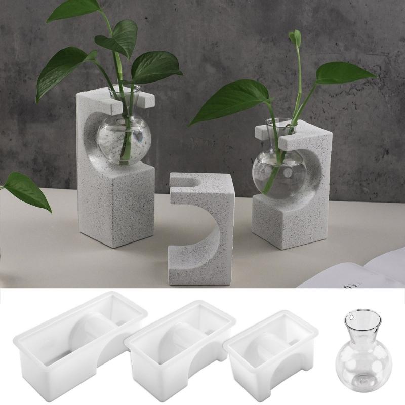Flexible Silicone Craft Mold For Handmade Resin Casting Hydroponic Planter Diaplsy Base Decorative Vase Creation
