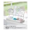 Yamazaki Jitsugyo Baby Bottle & Mug Bottle Drainer Rack White Approx. W32 X D12 X H17cm Plate Above the Counter Next To the Sink Drainer Tray 5857