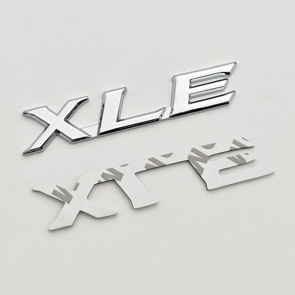 3D Metal Badge Car Rear Trunk Logo XLE Emblem for Toyota Highlander Corolla Sienna Camry RAV4 XLE Sticker Letters Accessories