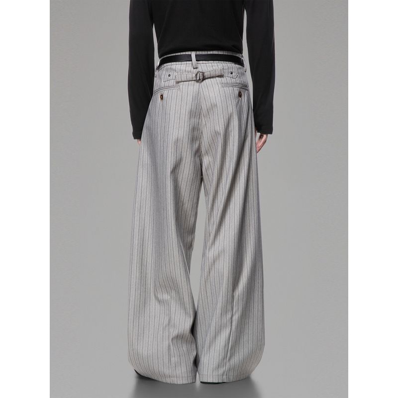 51 Hip-Hop Trendy Brand Retro Loose Drape Striped Suit Pants Unisex Spring and Autumn Casual Scimitar Wide-Leg Trousers
