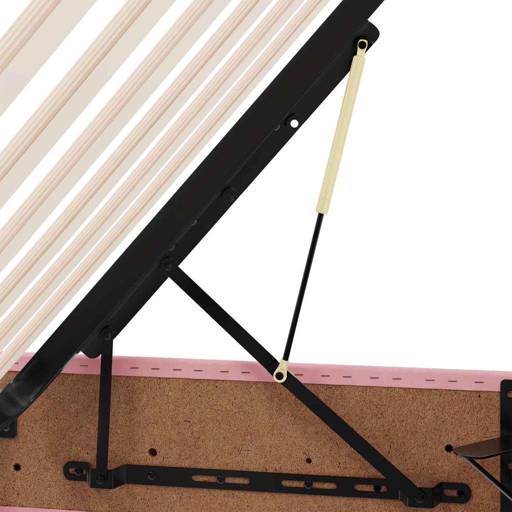 Ottoman Bed Frame with Storage Pink 140 X 200 Cm Velvet
