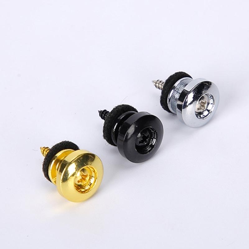 4 Pcs Guitar Strap Locks Buttons End Pins Security Straplocks for Acoustic, Ukulele, Bass, Banjo Easy To Install