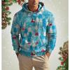 Classic And Fashion Christmas men's Hooded Sweatshirt Street Fun Santa Claus 3D Printed Sports Shirt Autumn Snowman men's Hoodie