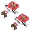 2PCS/Set Cute Christmas Elk Wine Bottle Cover Champagne Bottle Knitting Sweater for Party