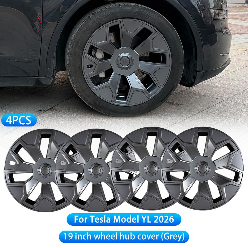 For Tesla New Model YL Launch 2026 4PCS Hub Cap Car Replacement Wheel Cap 19Inch Performance Automobile Hubcap Cover Accessories