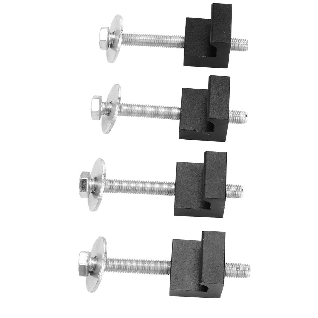 4PCS Tool Box Tie Down Tether J Hooks Aluminium Alloy Black Universal for Pickup Truck