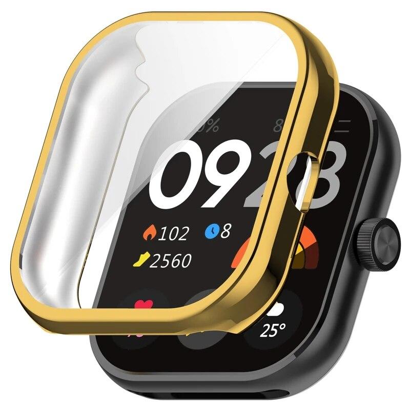 Soft Full Case+Tempered Glass For Redmi Watch 4 Protective Cases Screen Protector + Cover On  Redmi Watch 3 Active