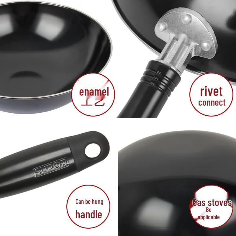 Supor FC36C1 Roestvrij Emaille Gietijzeren Wok