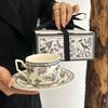 Premium French Retro Coffee Cup and Saucer Set, Household High-end Exquisite Mug, Afternoon Teacup Gift Box
